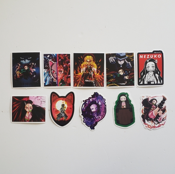 accessories 215 5pcs demon slayer stickers poshmark